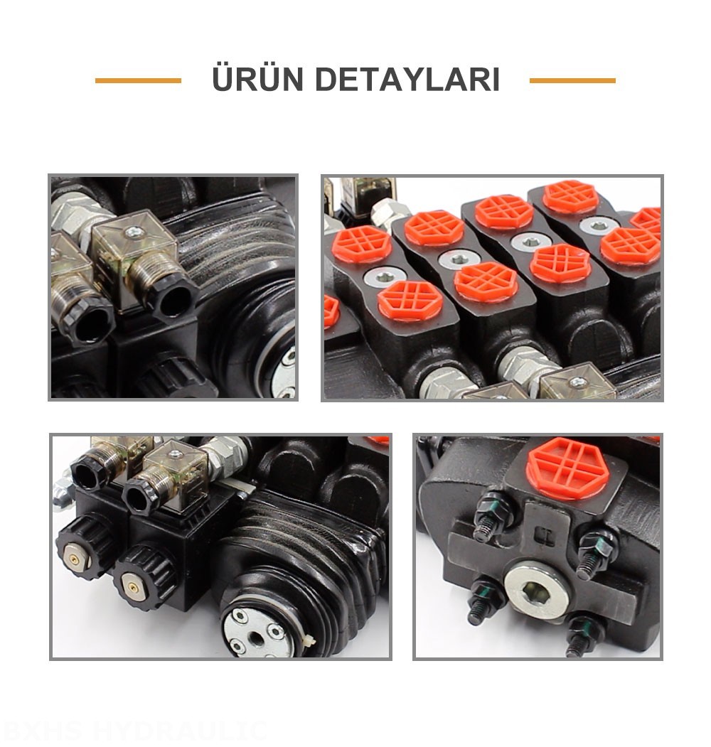 SD8 Solenoid ve Joystick 3 Makara Kesitsel Yönsel Valf